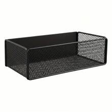 1pc Magnetic Mesh Iron Storage Rack, Black/White, Suitable For Refrigerator And Washing Machine. It Has Magnetic Storage Boxes For Storing Kitchen Seasonings, Laundry Detergent, Etc. - Multicolor - View 21