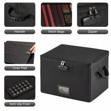 Fireproof Document Box, Fireproof File Boxs With Lock, Collapsible Storage Boxs With Zippers And Inserts Bag, Portable Home Office  Box For Letter/Legal Folder Pink (With Suspension Files) - With Suspension Files - View 8