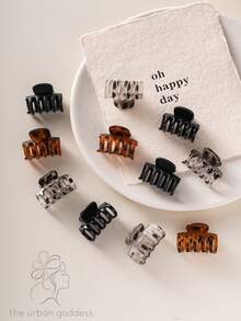 15/20/30 Mini Flower Hair Clips Brown Small Hair Clips Braided Hair Clips Broken Hair Bangs Clips Hair Claws - Multicolor - View 3
