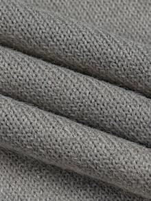 Buckwheat Color Round Neck Pullover Casual Knit Sweater For Women - Buckwheat - View 6