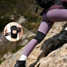 Lightweight Breathable Knee Support, Suitable For Running, Cycling And Hiking, With Adjustable Pressure Support - Black - View 8
