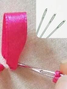 [20pcs/Pack]Large Eye Ribbon Embroidery Needles With 10ml Transparent Storage Tube With Lid, Suitable For Ribbon Embroidery, Yarn Embroidery And Various Embroidery Methods, Handmade DIY Embroidery Tools - Ribbon Embroidery Needle + Storage Bottle - View 3