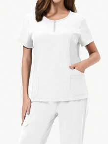 Scrub Sets - White - View 1