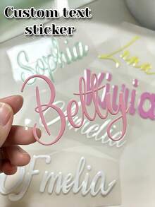 Custom Color Transfer Stickers, UV Printing, Personalized Transfer Stickers, Personalized Custom Name Label Stickers, Wedding Stickers, Custom Decal Stickers, Date Stickers - Multicolor - View 2