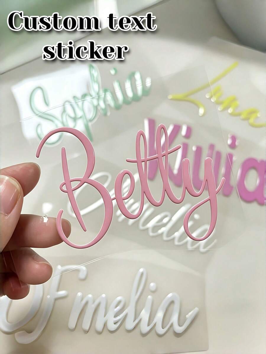 Custom Color Transfer Stickers, UV Printing, Personalized Transfer Stickers, Personalized Custom Name Label Stickers, Wedding Stickers, Custom Decal Stickers, Date Stickers
