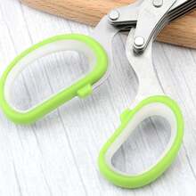 Green And White 5-Layer High-Efficiency Kitchen Scissors - Multicolor - View 8