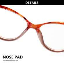 1pc Small Frame Cat Eye Reading Glasses, Leopard Print Design, Equipped With High-Quality Spring Hinges, Suitable For Women's Daily Reading Wear, Comes With High-Quality Eyeglass Storage Case - White - View 8