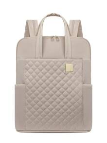[Commuter Luxury Quilted Backpack]Handheld Dual-Use Large Capacity Travel Bag. Essential For Professional Women, Main Compartment Laptop Sleeve, Secure Laptop Storage; Organized Commuter Items. Business Trips, Daily Commute, Short Trips - All In One Bag. - Multicolor - View 12