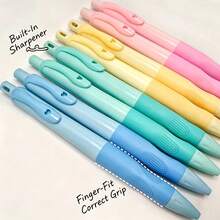 10pcs/Set Ergonomic Mechanical Pencils, 0.5mm, 0.7mm, 0.9mm, 2.0mm Cute Mechanical Pencils, Suitable For Student Writing And Office Use, Holiday Gift, Random Color Shipment - 10-piece Set - View 3