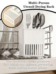 2pcs/4pcs Cutlery Drying Rack - Utensil Drainer | Cutlery Drainer For Sink | Drying Rack Holder | Kitchen Drying Basket | Spoon Knife And Fork Storage Basket | Silverware Holder And Cutlery Drainer For Spoons - One Size Fits All - View 2