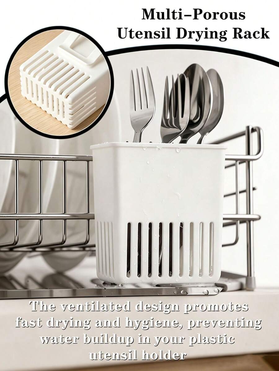 2pcs/4pcs Cutlery Drying Rack - Utensil Drainer | Cutlery Drainer For Sink | Drying Rack Holder | Kitchen Drying Basket | Spoon Knife And Fork Storage Basket | Silverware Holder And Cutlery Drainer For Spoons