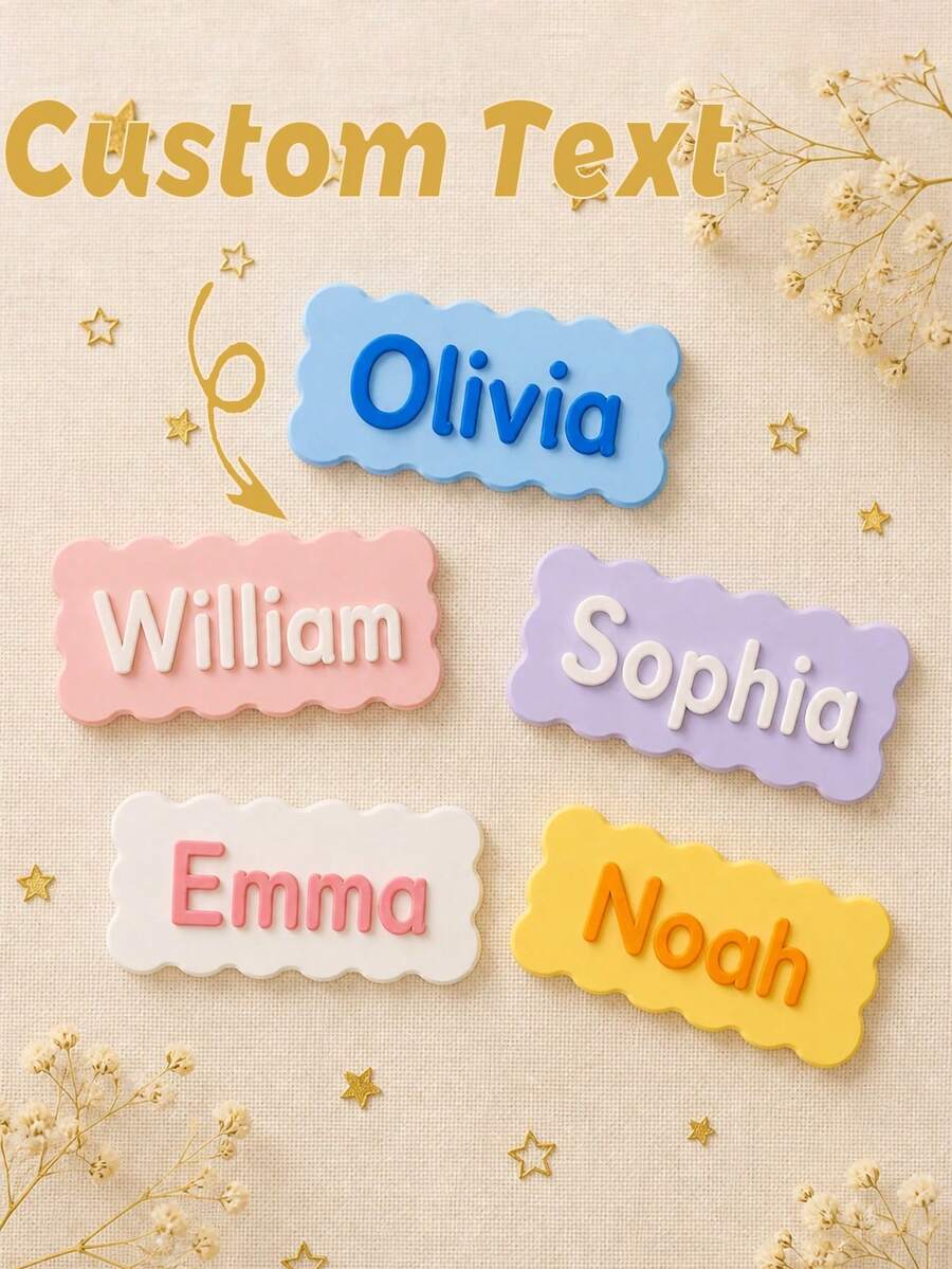 Personalized Name Badge Cute Accessory For Backpacks/School Bags, Custom Name And Id Tags Back-To-School Gift For Family And Friend And Christmas Gift - Multicolor - View 1