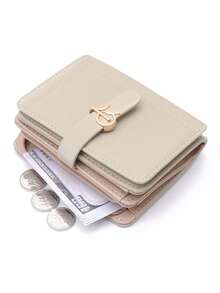 New Women's Short Wallet Korean Style PU Leather Fresh Minimalist Snap Closure Short Coin Purse Multi-Functional Student Storage Bag Bank Card Holder Christmas Birthday Gift - Multicolor - View 6