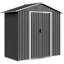 6.5 X 3.5ft Metal Garden Storage Shed - Dark On-Site - 1 - View 1