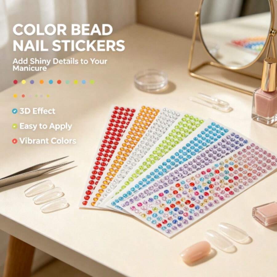 5000pcs/Pack 5mm Rhinestone Stickers, Gem Stickers, Self-Adhesive Jewelry Stickers, Shiny Rhinestone Craft Stickers, Eye Makeup Decoration, Suitable For Eyes,Nails,Phones,Tablets,DIY,Multi-StyleDIYAcrylicRhinestoneStickers,Party And HolidayEssentials - Multiple Styles - View 1