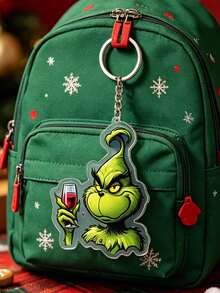 Splendor Gleclinch Lovely Holiday Bag Hanging, Acrylic Printed Key Ring Pendant With Metal Chain, Everyday With Christmas Decorations - Multicolor - View 1