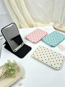 Small Compact Pocket Makeup Mirror, Portable Folding Travel Mirrors Ultrathin Light Handheld With Adjustable Stand, Premium HD Optical Glass, Gift For Your Lover, Suitable For All Scene - Multicolor - View 3
