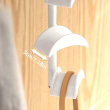 1pc 360° Rotating Bag Hook, 4-Tier Multifunctional Scarf Hanger, Non-Slip Organizer For Scarves, Ties, And Belts; Bedroom Closet Organizer, Over-The-Door Hook, Stainless Steel Non-Marking Wardrobe Storage Rack - Multicolor - View 6