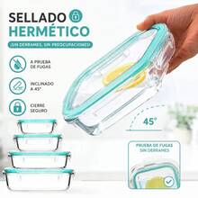 Food Dispensers - 8-piece Glass Container Set - View 9