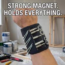 1 buah Gelang Pergelangan Tangan Magnetik, 3 Baris 9 Magnet Kuat untuk Penyimpanan Sekrup dan Mur, Untuk Teknisi Perbaikan, Teknisi Listrik, Pekerja Konstruksi, Teknisi, Instalasi Rumah, Pekerjaan di Ketinggian, Pertukangan, Pemeliharaan Sirkuit, Perbaikan Dalam Ruangan, Magnet Terintegrasi untuk Komponen Perangkat Keras, Pengikat Kait dan Loop yang Dapat Diatur, Mudah Dipakai, Akses Mudah ke Komponen, Mengurangi Komponen yang Terjatuh dan Meningkatkan Efisiensi Kerja - Tiga baris berisi sembilan magnet -- oranye - View 9
