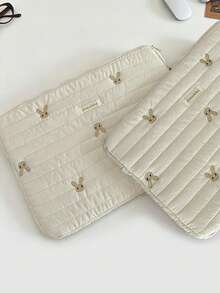 Ins Style Embroidered Rabbit Laptop Sleeve, Suitable For 11, 13, 15 Inch Laptops, Cute Laptop Bag Storage Pouch - View 4
