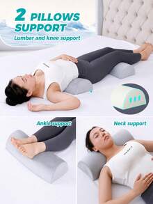1 buah Bantal Kaki Bulan Sabit Busa Memori, Bantalan Penopang Lutut & Pergelangan Kaki yang Dapat Diatur, Bantal Kaki Bentuk Baji untuk Tidur Miring, Nyaman untuk Punggung, Pinggul, dan Kaki, Cocok untuk Perawat, Lansia, Atlet, dan Pelari - MultiWarna - View 9