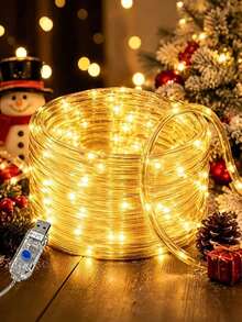 Christmas LED String Lights, 50/100/200 Star Configuration Options, USB Interface, 8 Different Modes. Fairy LED Tube Lights, 8-Mode Rope Decorative Lights, IPX4 Garden Tree Party Decorative Rope Fairy Lights, Bendable And Wrappable Decorations | Pool Steps, Hallways, Stair Handrails, Yard Tree Stumps | Holiday Lighting Display, Halloween Decoration, Perfect For Decorating Your Pool, Yard Or Camping Activities During Halloween And Thanksgiving - USB Tube Light - View 2