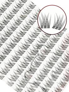 KOUUNOTENN 120pcs C Curl Cluster False Eyelashes, Natural Style Single Cluster Fake Lashes, Soft Ultra-Lightweight DIY Lash Extensions, Suitable For Daily Makeup - View 4