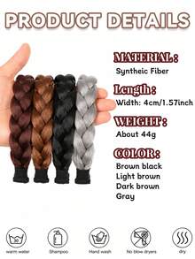 Pure Handmade Braided Wig Braid/Women's Headband/Anti Slip Teeth Dressing Headwear/Synthetic Wig Headband - Multicolor - View 4