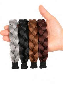 Pure Handmade Braided Wig Braid/Women's Headband/Anti Slip Teeth Dressing Headwear/Synthetic Wig Headband - Multicolor - View 3