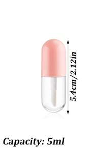 10/6/3pcs Pink Capsule Lipstick Bottles, 5ml Transparent Lipstick Containers, Reusable, Suitable For Liquid Foundation, Concealer And Lipstick, Lipstick Containers, Travel Toiletries, Lipstick Tube Containers, Travel Necessities - Multicolor - View 6
