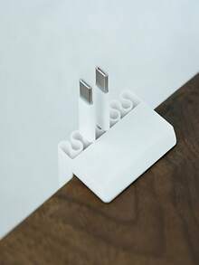 Kẹp tổ chức cáp để bàn, giá đỡ cáp sạc nhiều khe, giá quản lý cáp USB, giá lưu trữ cáp cạnh bàn, phù hợp cho văn phòng tại nhà - Nhiều màu - Xem 6