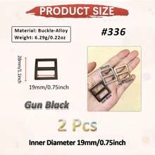 SinHo 2Pcs Pinless Tri-Glide Buckle Alloy, No Needle Rectangle Loop, Hang Plated Belt Adjuster, Webbing Slider, High Quality Hardware For Bag Accessories - Multicolor - View 18