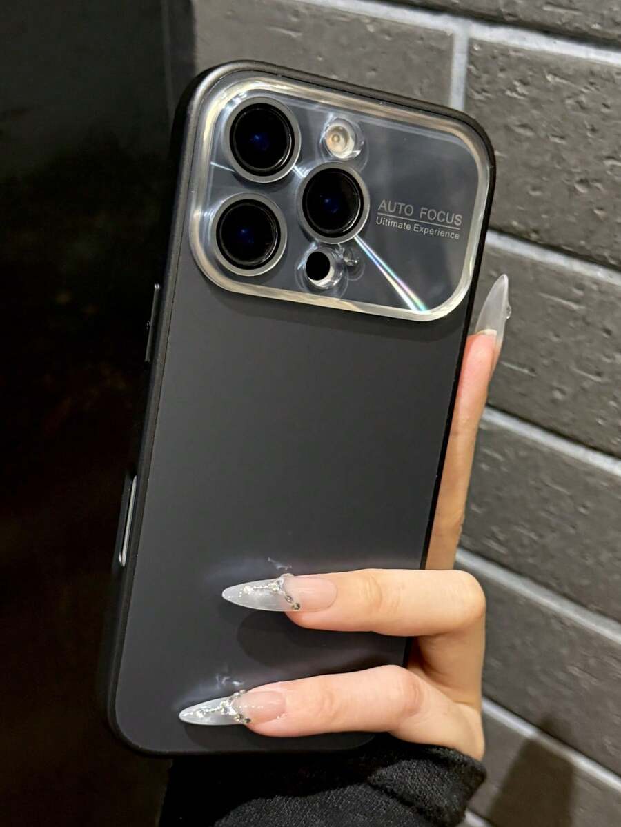 قطعة واحدة AG Camera Protection Glossy Electroplated Frame Matte Back Phone Case, Compatible With iPhone 18 17 16 15 14 13 Pro Max Plus Air, Luxury Skin-Friendly Touch - الأسود - مشاهدة 1