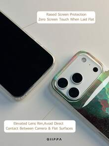 GIIPPA 1pc Green Nebula Starry Fluid Pattern Design, Phone 17 Pro Max Phone Case, Compatible With Phone 16 Pro Max, 15 Pro Max, 14 Pro Max, Korean-Style High-End Fashion Fun Phone Case, Suitable For 11/12/13/14/15/16 Pro Max Plus, Elegant Design For Men And Women, Perfect Gift For Girlfriend On Christmas, Valentine's Day, Easter, Wedding Season And Birthday! - Multi-color 2 - View 6