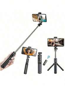 70'' Extendable Selfie Stick Tripod With Wireless Remote & Light - Portable Phone Stand For Smartphones And Cell Phones - View 10
