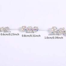 50pcs Multi-Color AB Rhinestone Crystal Beads, Round Spacer Beads For Jewelry Making DIY Bracelet Accessories - AB Color - View 5