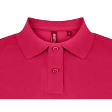 Roly Asquith & Fox Womens/Ladies Plain Basic Short Sleeve Polo Shirt/Top - Hot Pink - View 4