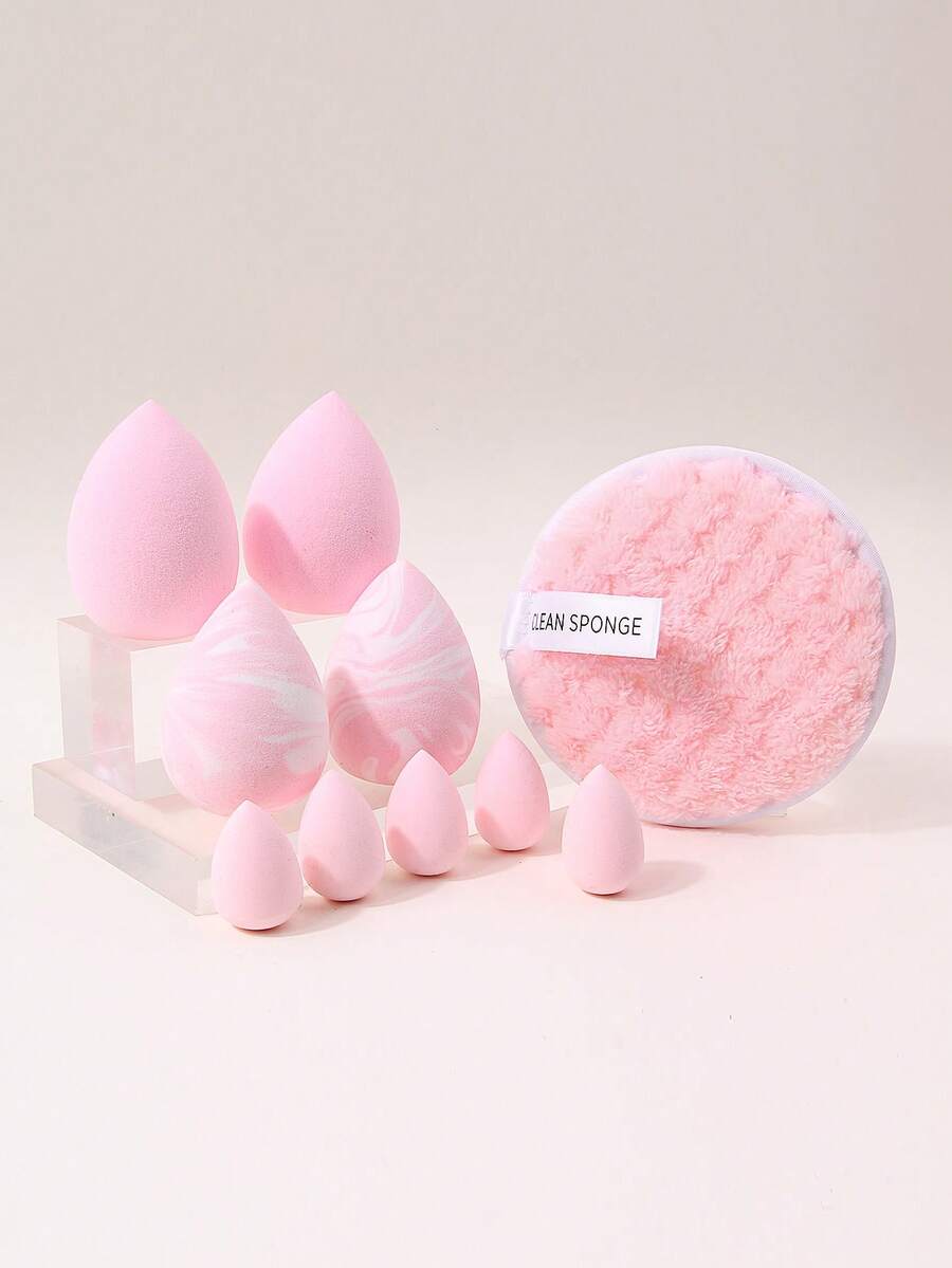 10Pcs Makeup Sponge Set,Soft Elastic Wet‑Dry Dual‑Use Cosmetic Tools For Foundation, Concealer, Makeup Removal
