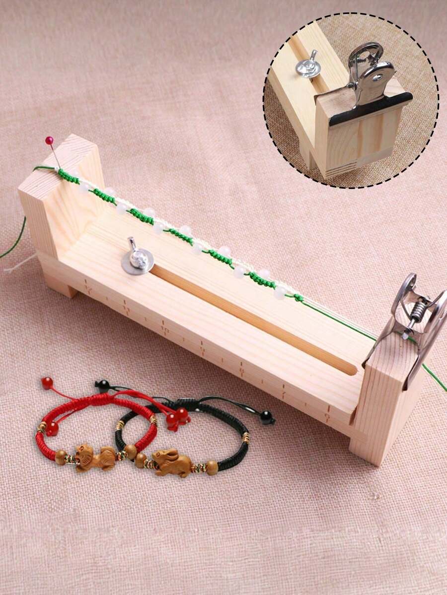 أداة ضفر يدوية إبداعية - إطار تثبيت نسيج DIY للأساور والقلائد؛ أداة مساعدة عملية للضفر، مناسبة لنسيج كوميهيمو وعقد المكرامي وصناعة المجوهرات المختلفة؛ خفيفة الوزن ودقيقة، مناسبة لعشاق DIY والمبتدئين والحرفيين ذوي الخبرة. - متعدد الألوان - مشاهدة 1