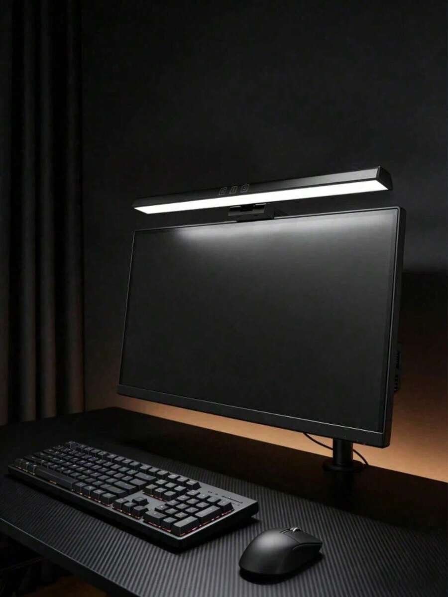 1pc LED Computer Monitor Hanging Light, Dimmable Night Lighting Screen Light, 3 Color Temperature Modes, Touch Control, USB Powered, Eye-Protection Reading Work Light, Suitable For Home Office Desktop PC Laptop, Ideal Choice For Programmers And Designers