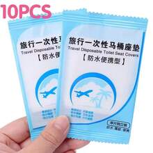 10-100pcs Disposable Travel Toilet Seat Covers, Portable Outdoor Camping Hotel Bathroom Toilet Seat Protector, Bathroom Accessories - Multicolor - View 6