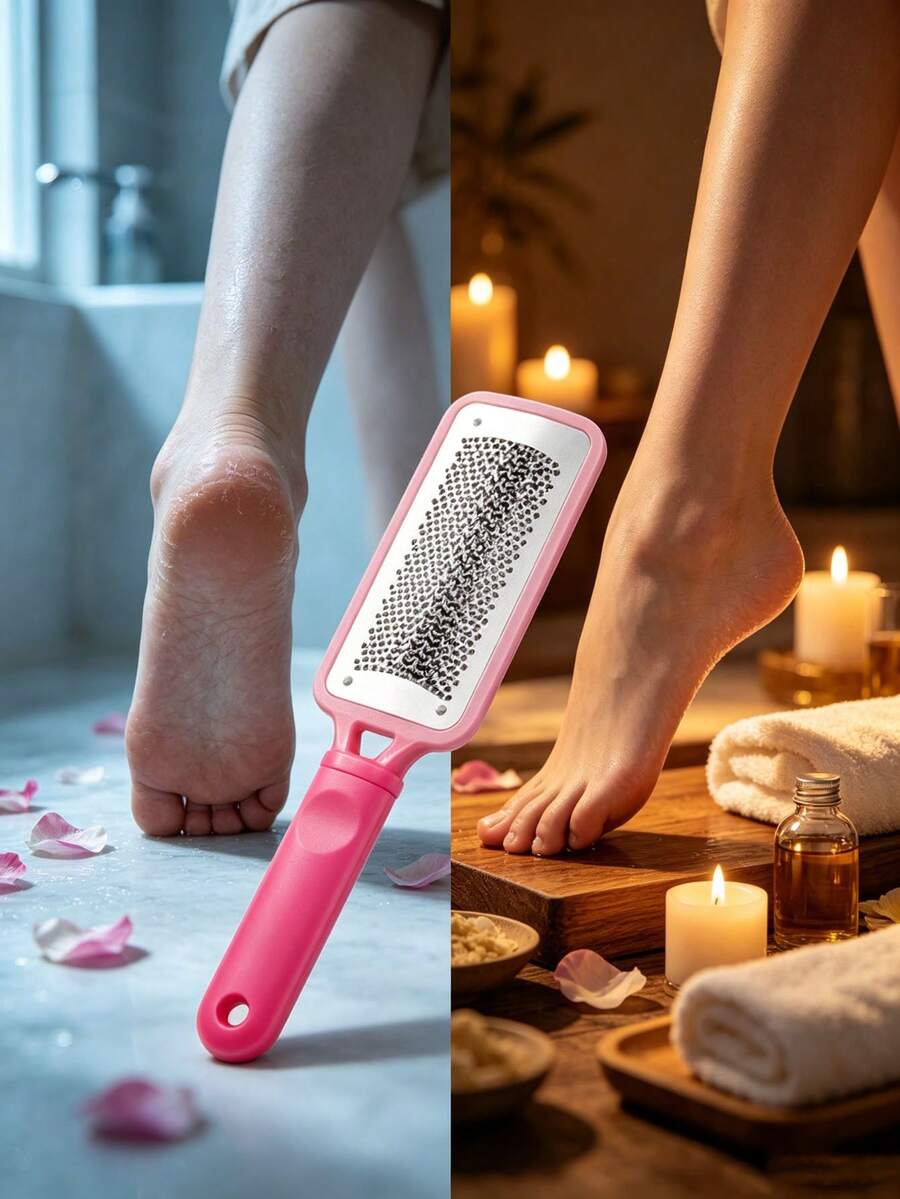 Foot Exfoliating Stone/File With Silicone Moisturizing Foot Sleeve - Removes Calluses, Hard Skin And Dead Skin; Suitable For Wet Or Dry Use; Deep Exfoliation And Eliminates Roughness; Ideal Choice For Foot Care - Multi-color - View 1