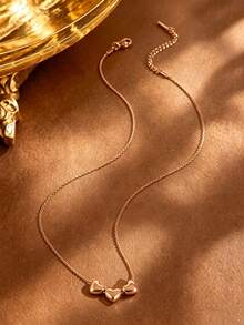 1pc Minimalist Style Stainless Steel Heart Shaped Pendant Necklace For Women Suitable For Daily Wear - RT18XL - View 10