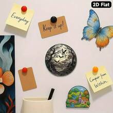 1 buah Magnet Kulkas Akrilik Bentuk Kelelawar Terbang, Magnet Kulkas Dekoratif Malam Misterius, Hadiah Dekorasi Kulkas Pohon Gelap - Magnet akrilik - View 5