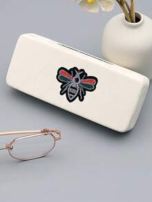 Fashionable And Fashion Glasses Case, Unisex Glasses Storage Case, Portable Square Large Glasses Case, Elegant PU (Polyurethane) Glasses Case, All Seasons - Grey - View 12