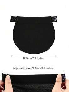 3pcs Women's Waist Extender, Elastic Waistband Extender With Buttons, Adjustable Black Fabric Waist Extender, Elastic Fabric Material - Multicolor - View 6