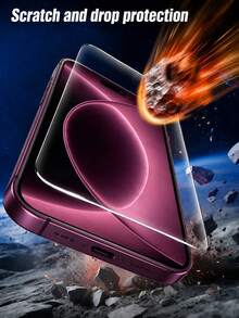 ZYONS 3pcs High Definition Transparent 9H Tempered Glass Screen Protector, Touch Sensitive, Anti-Shatter, Anti-Fingerprint, Anti-Bubble, Anti-Scratch, Compatible With IPhone 18 Pro Max/Pro/Duo/17 Pro Max/Air/16/Plus/15/14/13/12/11/XS/8/7, Non-Full Coverage, Small Size - Clear - View 5