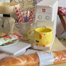 1 Fashionable, Creative, Cute Pouting Chick Ceramic Mug, Suitable For Breakfast Juice, Milk, And Cartoon Coffee Cups - Multicolor - View 3