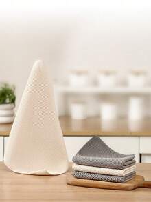 1pc 25*25cm Corn Grain Grey Small Cleaning Cloth - Grey - View 3